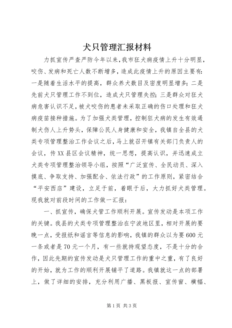 犬只管理汇报材料 (5).docx