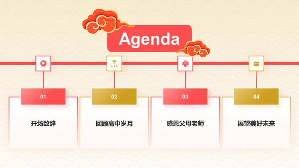 红色喜庆风高考升学宴PPT模板