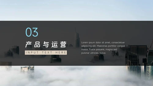 黄蓝简约图文商业计划书PPT模板