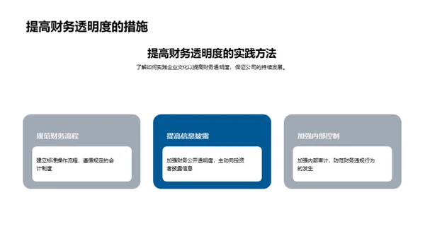 企业文化与财务明晰