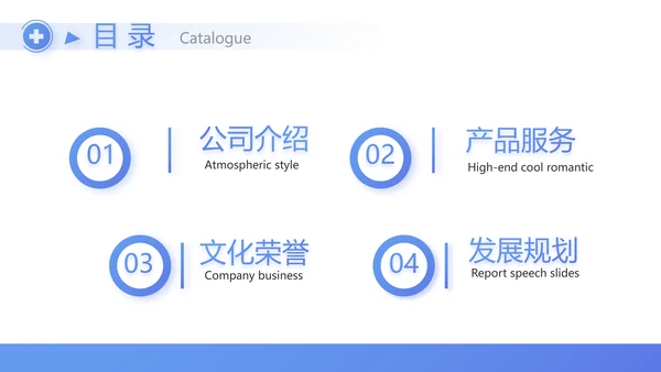 蓝色医疗制药企业介绍工作总结PPT
