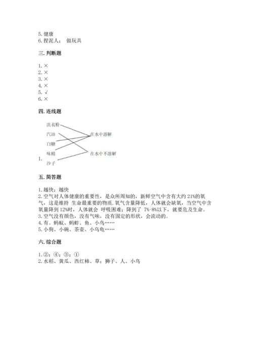 苏教版一年级下册科学期末测试卷附答案【轻巧夺冠】.docx