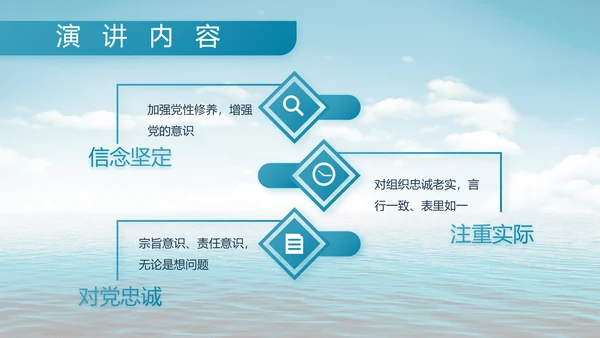 蓝色大气中国海军部队工作总结PPT