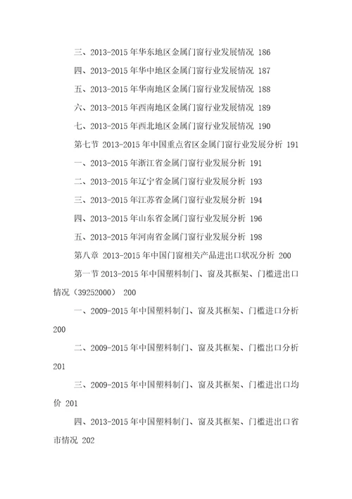 门窗行业市场竞争现状及十三五发展战略研究报告