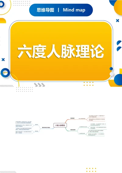 六度人脉理论知识分享思维导图
