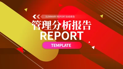 财务管理分析报告通用PPT模板
