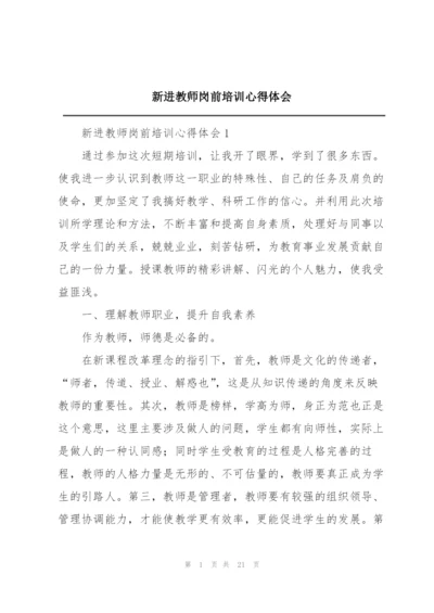 新进教师岗前培训心得体会.docx