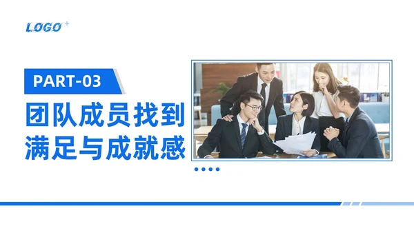 蓝色简约商务风团队心态引导培训PPT模板