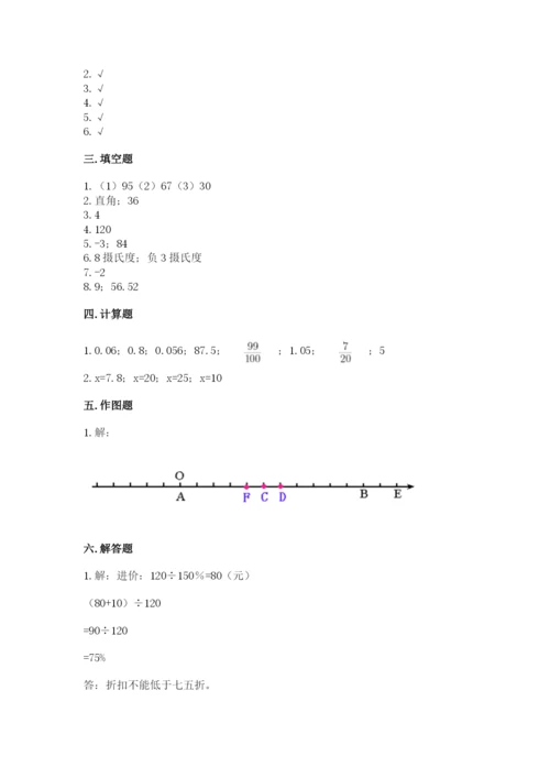 江阴市六年级下册数学期末测试卷往年题考.docx