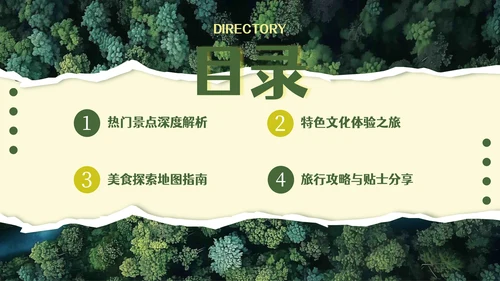 旅游剪纸风旅游分析PPT模板