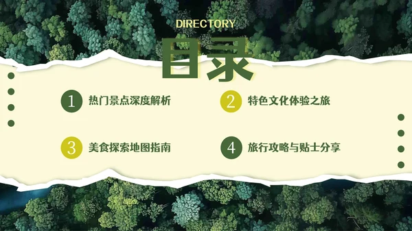 旅游剪纸风旅游分析PPT模板