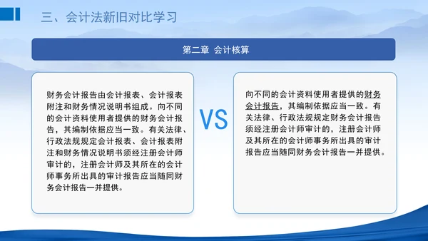 2024新修订中华人民共和国会计法新旧对比学习解读PPT