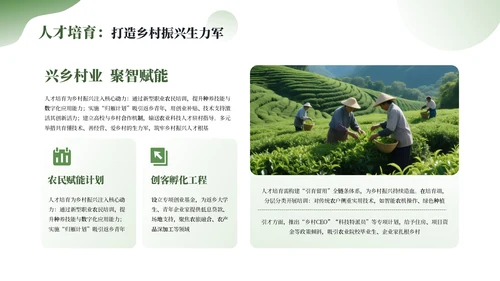 绿色简约农业发展新农业新动能通用PPT模板
