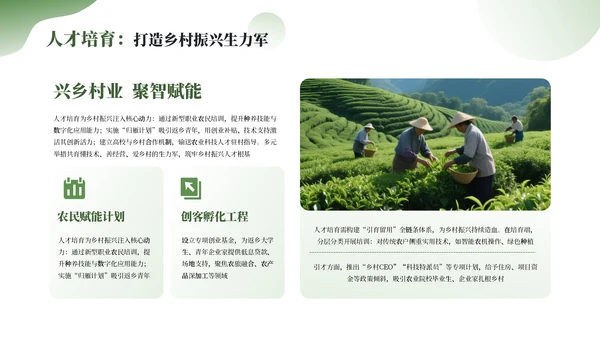 绿色简约农业发展新农业新动能通用PPT模板