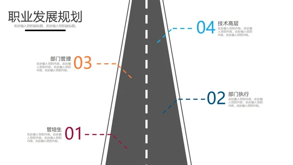 职业发展路线流程图样式合集PPT模板
