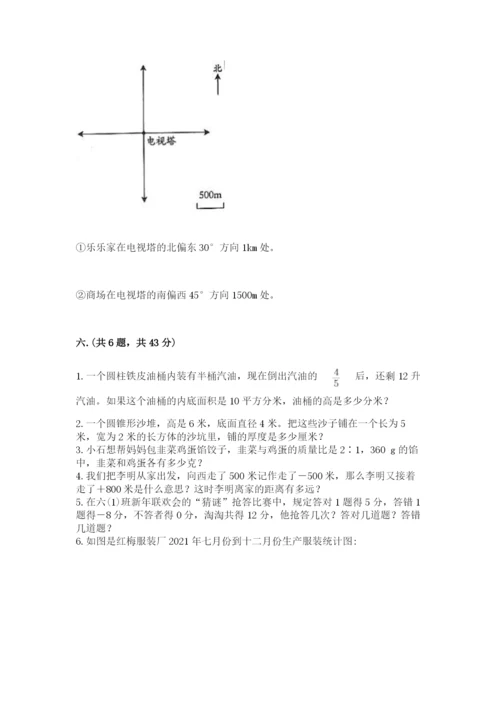 沪教版六年级数学下学期期末测试题精品（巩固）.docx