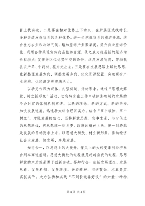 思想大解放树立新形象心得体会.docx