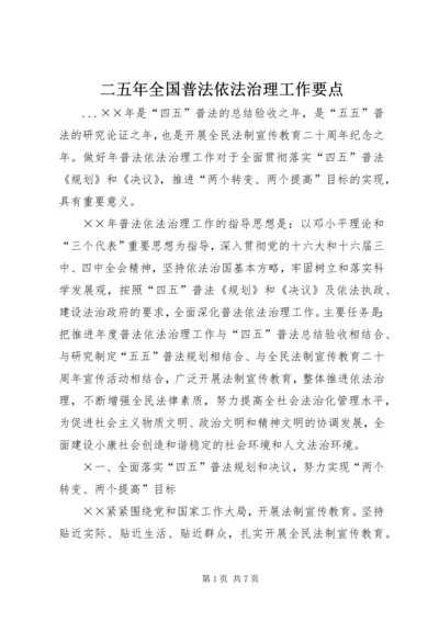 二五年全国普法依法治理工作要点.docx