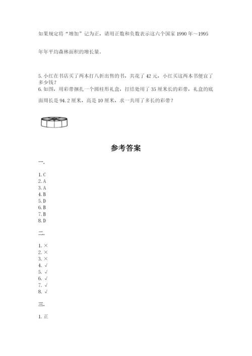 小升初数学综合模拟试卷及参考答案（b卷）.docx