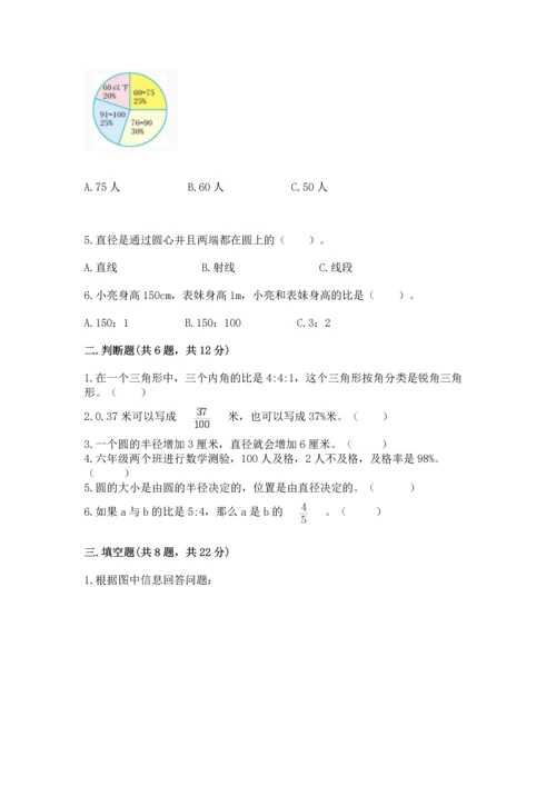 六年级上册数学期末测试卷及参考答案（预热题）.docx