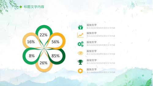 清新绿色清明节踏青PPT模板