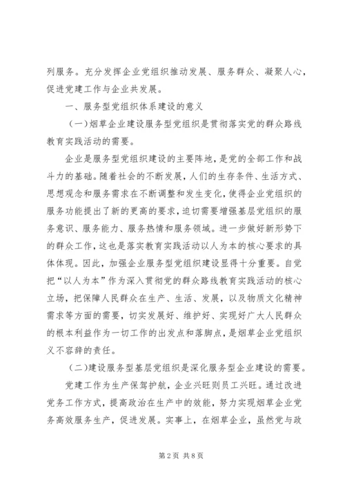 烟草企业服务型党组织建设之我见.docx