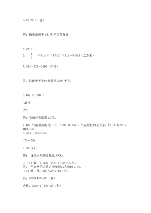 六年级小升初数学应用题50道（精选题）word版.docx