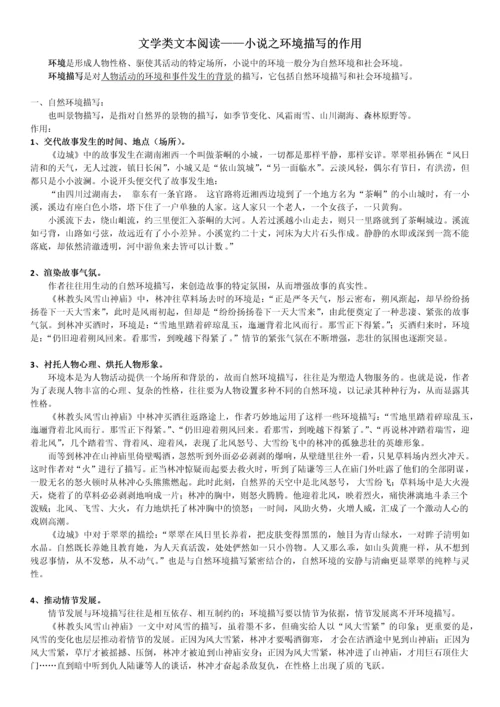 高考小说环境描写的作用.docx