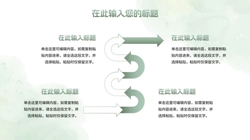 绿色植物小清新高考心理辅导主题班会PPT模板