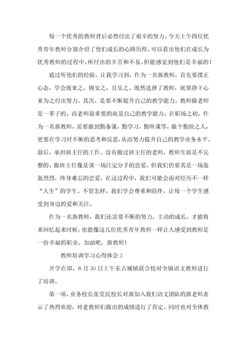 教师培训学习心得体会（6篇）.docx