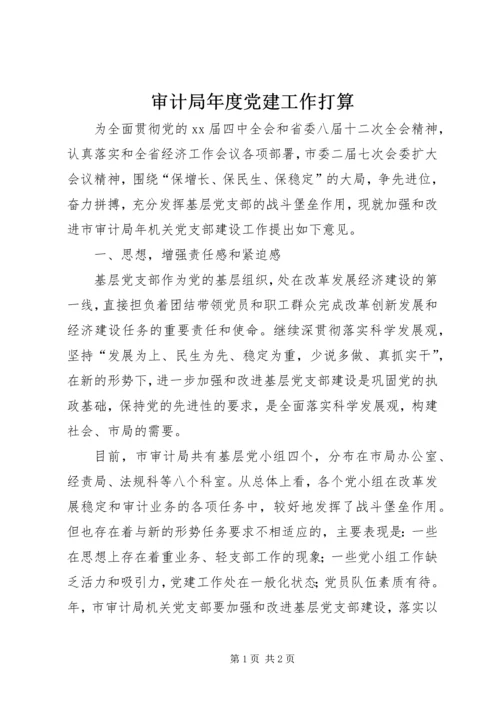 审计局年度党建工作打算 (3).docx