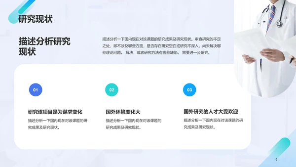 蓝色商务医学专业毕业论文答辩PPT