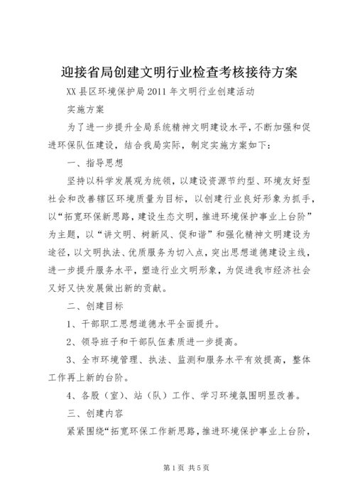 迎接省局创建文明行业检查考核接待方案 (5).docx