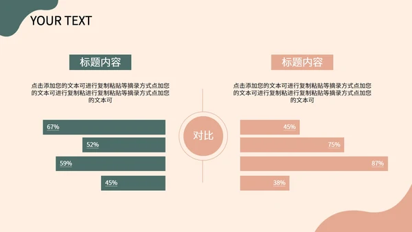 浅粉色莫兰迪简约数据报告PPT模板
