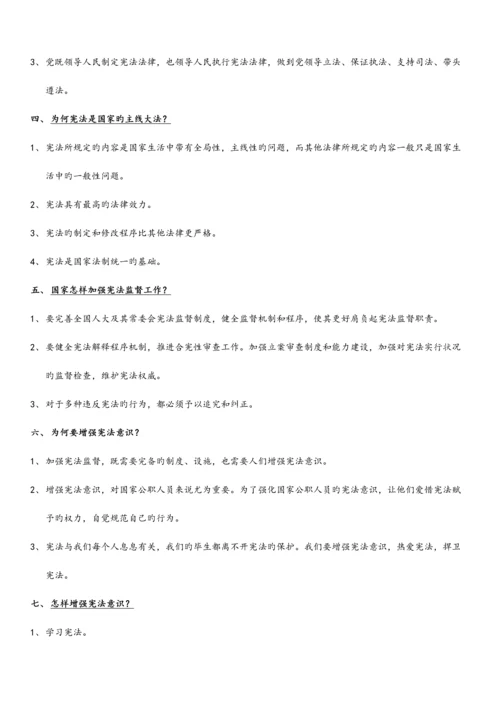 2023年新修订版八年级下册政治知识点.docx