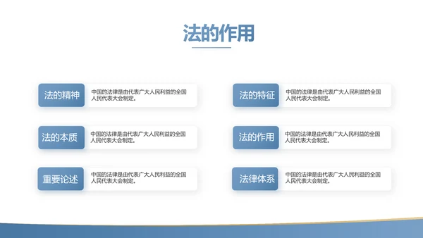 蓝色简约大气法律知识讲座PPT动态模板