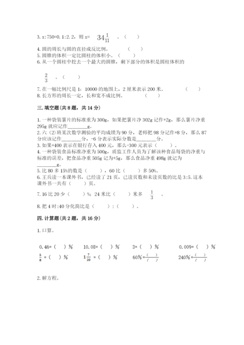 小升初六年级期末测试卷（全优）.docx