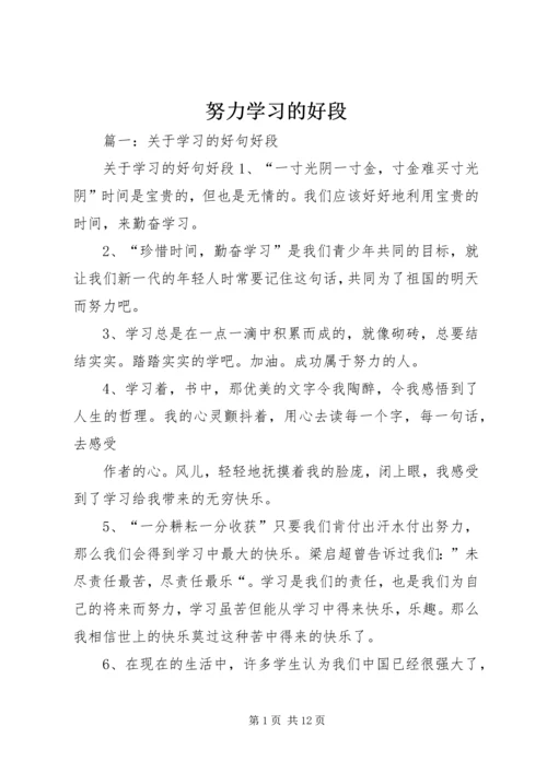 努力学习的好段.docx