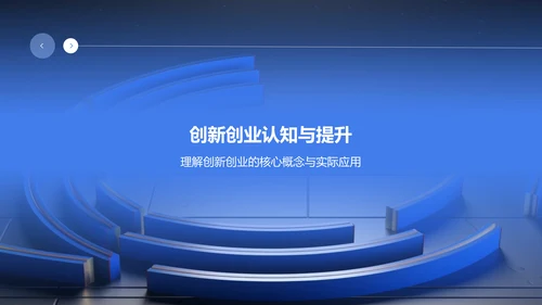蓝色商务风大学生互联网+创新创业项目计划书PPT模板