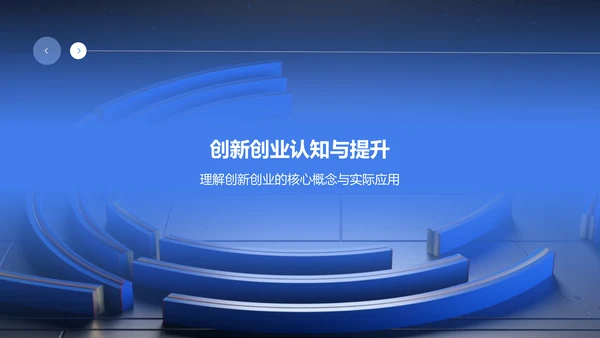 蓝色商务风大学生互联网+创新创业项目计划书PPT模板