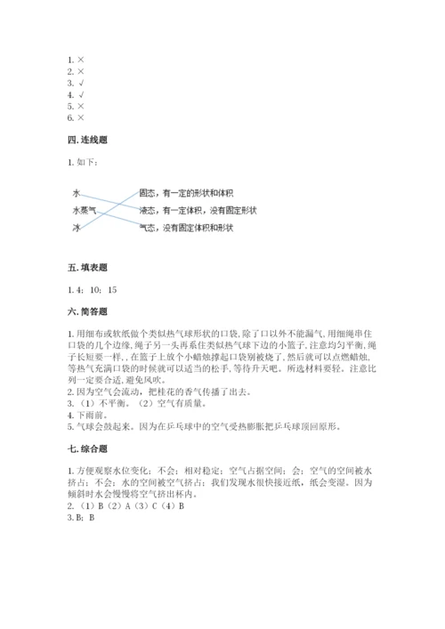 教科版三年级上册科学期末测试卷含答案（新）.docx
