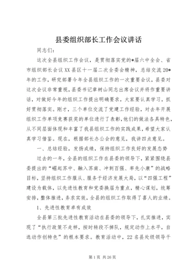 县委组织部长工作会议讲话.docx