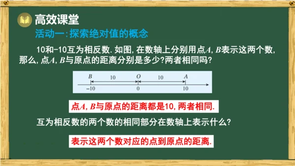 人教版数学（2024）七年级上册1.2.4 绝对值  课件（共14张PPT）