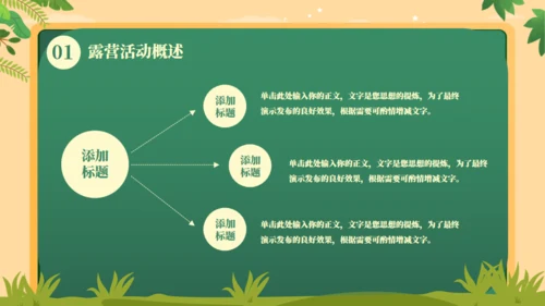 户外露营动手搭帐篷通用PPT模板