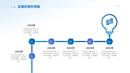 商务通用公司发展历程时间轴图表PPT
