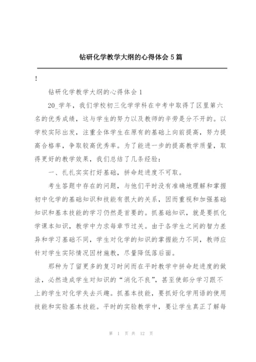 钻研化学教学大纲的心得体会5篇.docx