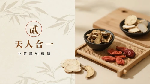 棕色实景简约风中医药传统文化科普介绍PPT模板