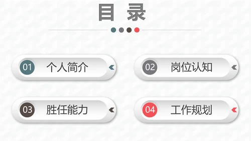 微立体商务风个人工作岗位竞聘通用PPT模板
