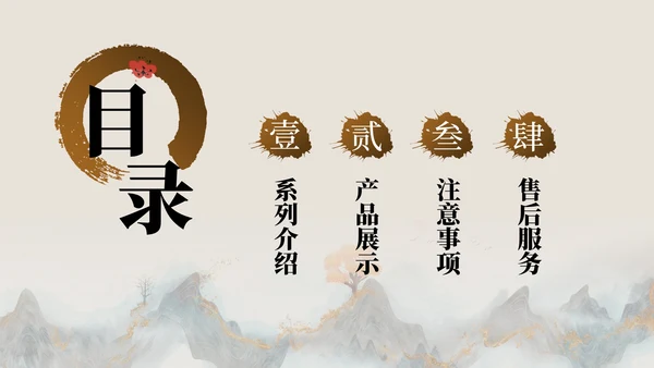 红棕色中医药产品介绍PPT模板