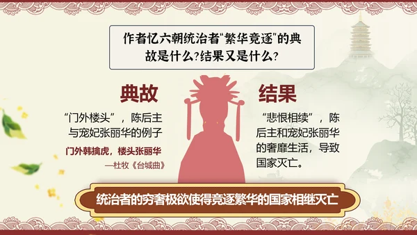 桂枝香金陵怀古诗歌鉴赏解析PPT模板